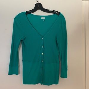 Old navy teal cardigan - small